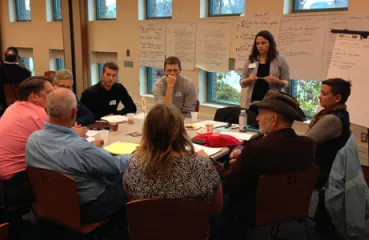 Attendees discuss our energy future
