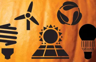 Energy-themed pumpkin stencils