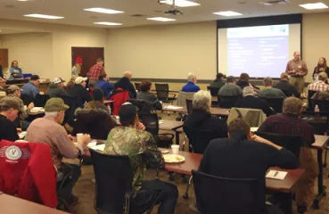 Farmers gathered at dairy efficiency event at People's Coop