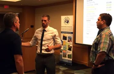 Trevor Drake, Metro CERT Co-Director, speaks with event attendees