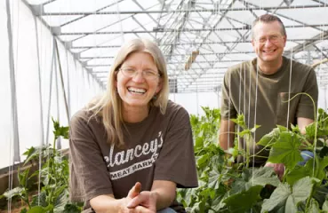 Sandy and Lonny Deitz with Whitewater Garden Farms in Altura