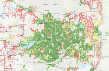 Map of Xcel Energy’s hosting capacity analysis