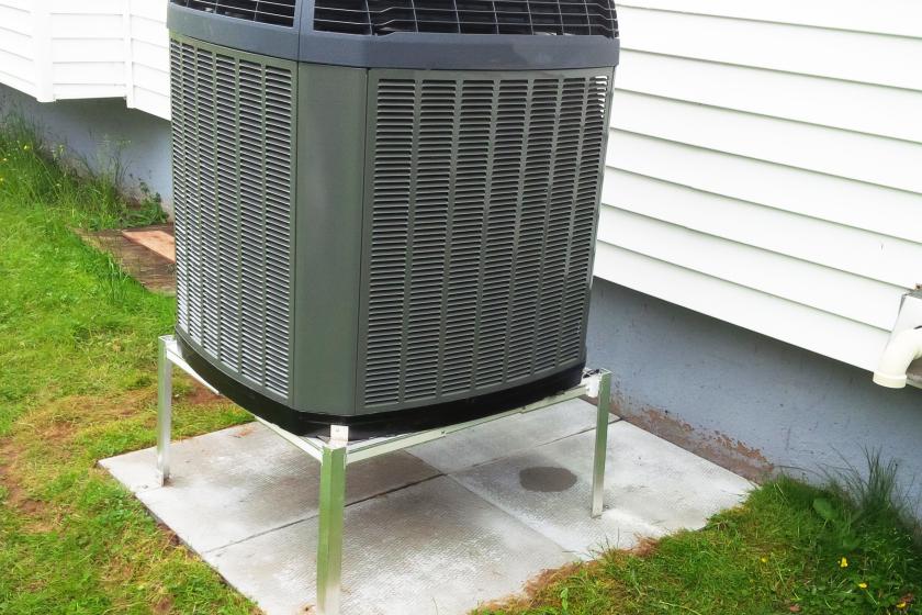 outdoor unit on a stand