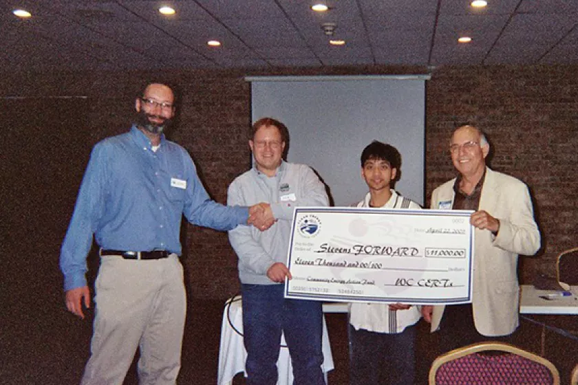 presenting the check