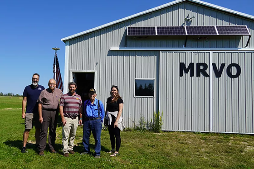 people standing outside Middle River Veterans Organization