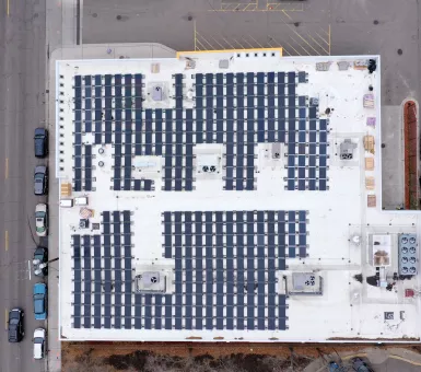 North Market rooftop solar array, Photo courtesy of City of Minneapolis
