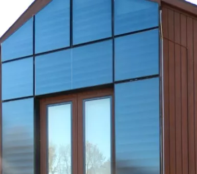 Solar thermal air heat wall at PWELC