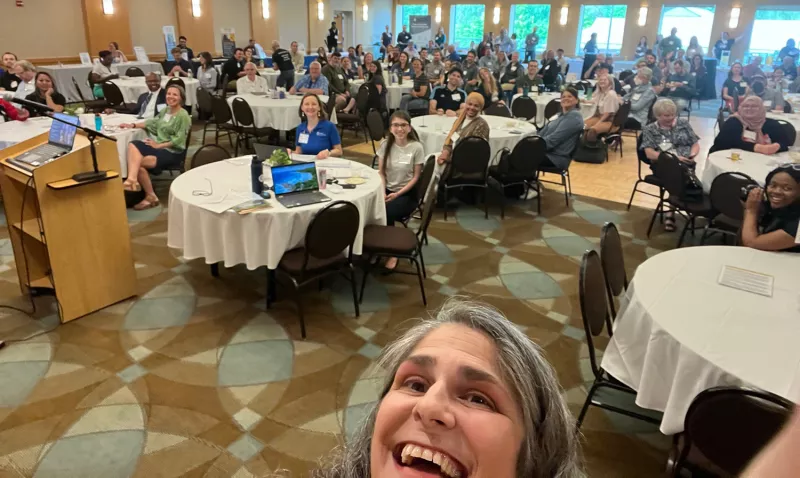 Diana selfie with attendees