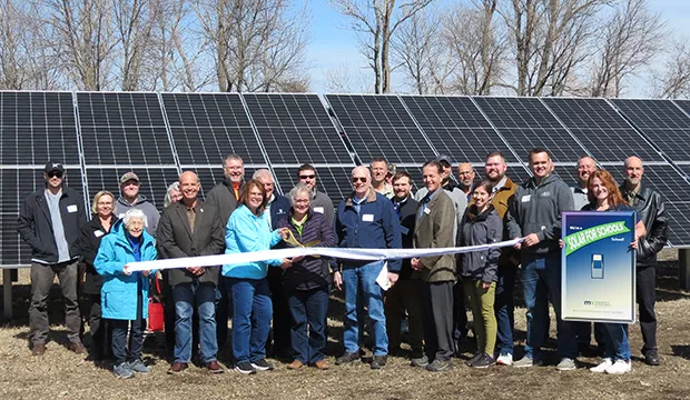 Ribbon cutting at MN West Canby campus solar installation