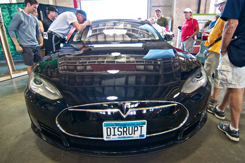 Sam's Tesla at the MN State Fair Eco Experience building