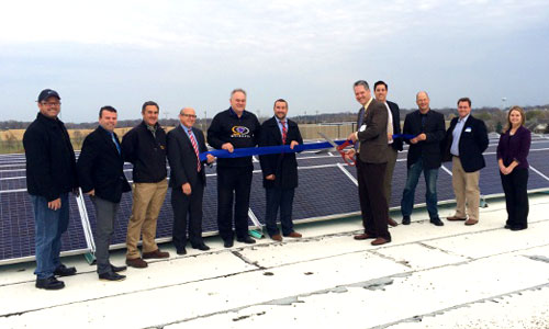 Waconia Public Schools third-party solar ribbon cutting