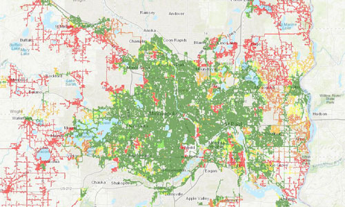 Map of Xcel Energy’s hosting capacity analysis